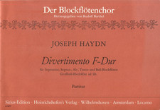 J. Haydn, Divertimento F-Dur, für Sopranino-, Sopran, Alt-, Tenor-, Bass-Blockfl