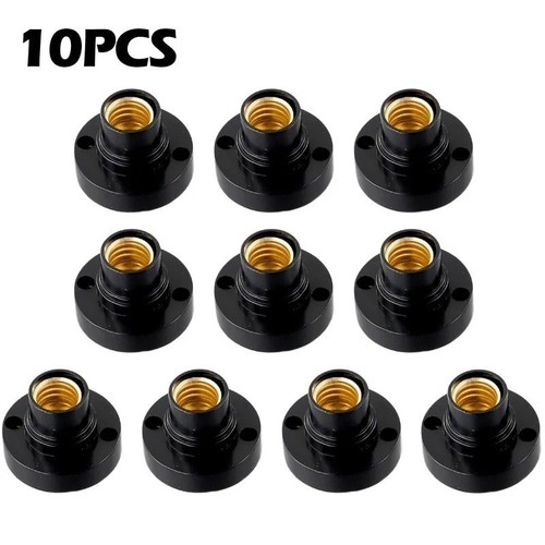 10x e14 lampenfassung schwarz - e14,