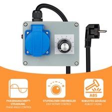 Leistungsregler Dimmer Drehzahlregler Drehdimmer 2600 Watt Spannungsregler Motor