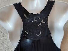 asymmetrisches schwarze Sommerkleid/ Long-Shirt Gr. S mit tollem Rücken # AMISU