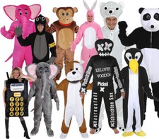 KOSTÜM  AFFE, PANDA, HASE, HUND, ELEFANT, BÄR, PFERD, KUH, PINGUIN 