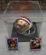 NFL Football Mini Helm San Francisco 49ers Signiert von Willis & Bowman