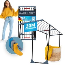 Garrandt Wäscheständer ausziehbar stabil schwarz Wäschetrockner 20m Leihne