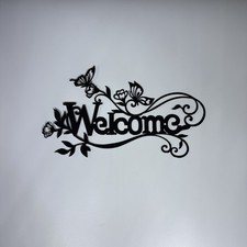 Willkommen: Wanddeko aus