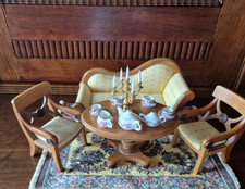 Bodo Hennig Biedermeier Möbel Kirschholz für Puppenstube M 1:10 / Sofa, Sessel +