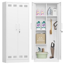 Vielseitiger Metallbesenschrank 70x30x168 cm abschließbar feuchtbeständig