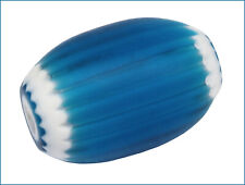 SEHR GROSSE HELLBLAUE Chevron-Perle AdV#07 (Glas, 39x58 mm), Seidenmatt