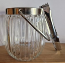 Quist Eiseimer (Glas) mit Zange (Eiswürfeleimer)