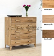 Massivholz Schubladenkommode MIDO 90x84x40cm Eiche massiv geölt schrank Anrichte