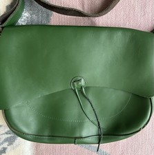 Vintage Ledertasche Umhangtasche Echtleder Schultertasche Mittelgroß Grün