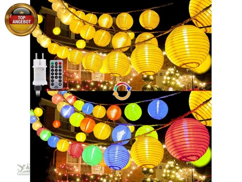 12m led lampions lichterkette - lampions,