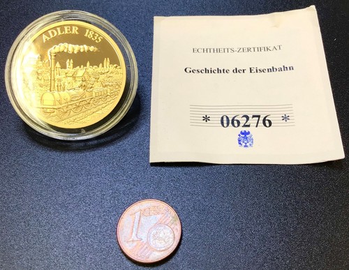 Adler 1835 eisenbahn medaille - adler,