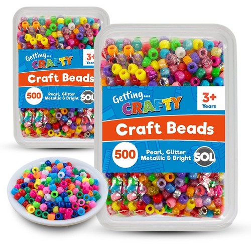 1000 pony perlen 9x6mm acryl - pony,