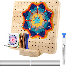 Sperrbrett Für Granny Square, Blocking Board 19.5 X 19.5 Cm, Wooden Blockierbret