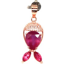 925 Sterling Silber Rot Rubin