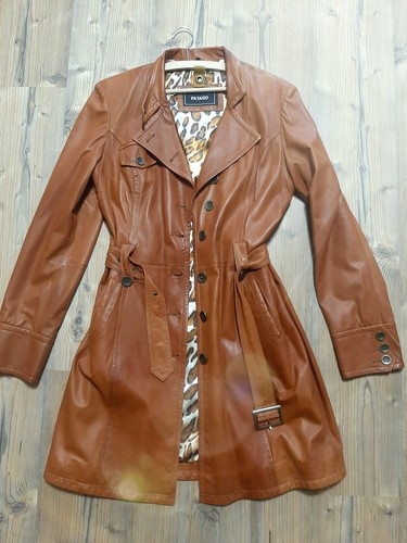 Klassiker leder mantel - mantel, jacke