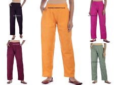 Damen Hose Baumwolle Leinen