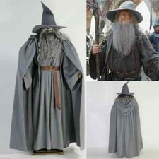 The Lord of the Rings Gandalf Cosplay Costume Kostüm Umhang Outfit Hobbit Bart