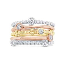 14K Dreifarbig Gold Diamant