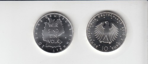 Silbermünze euro - 10,