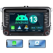 7" Apple Carplay Android 14 Autoradio GPS Navi Für 2 DIN VW GOLF 5 6 Passat Polo