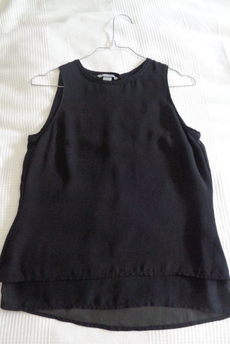 Damen chiffon bluse - chiffon, schwarz