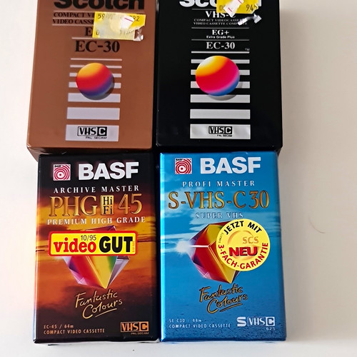 Basf vhs videokassetten 4x - basf, vhs-c