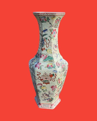 China antike sechseckige - sechseckige, vase