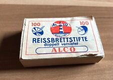 Alco  Reißbrettstifte: Schachtel mit Inhalt  Sammlerobjekt Vintage