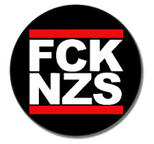 FCK NZS Punk Button Pin NEU 2,5cm Punkrock Oi! Skinhead Buttons Pins Gegen Nazis