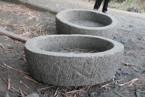 Steinschale 80cm pflanzkübel - steinschale,