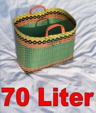 Einkaufkorb - 70 Liter - ❤Handarbeit - extrem stabil aus recycelten Spannbändern