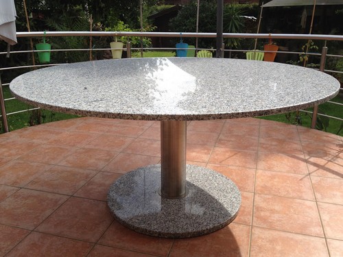 Runder terrassentisch granit - runder,
