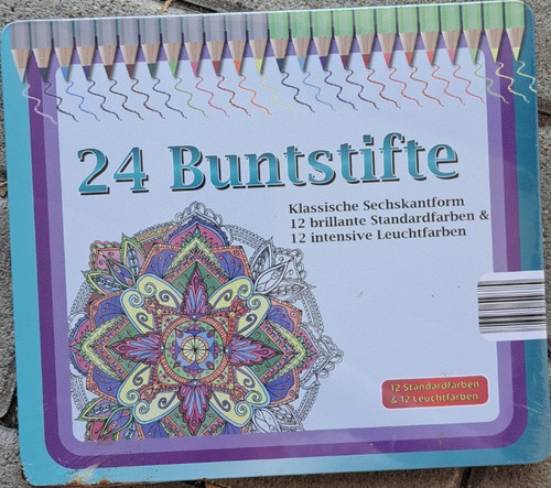 24x holzbuntstifte buntstifte - holzbuntstifte,