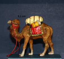 MAROLIN Krippenfigur Kamel mit Gepäck Pappmachee Masse (passt zu 8-10cm Figuren)