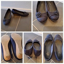 Blaue ballerinas keilabsatz - blaue, ballerinas,