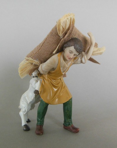 Hirte mit strohsack - hirte, ziege
