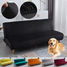 Armlose Futon Abdeckung Stretch Samt Futon Couchbezug für Faltendes Schlafsofa