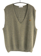 GIORGIO ARMANI Pullunder Weste ärmellos Gr. 52 L grau Seide-Mix