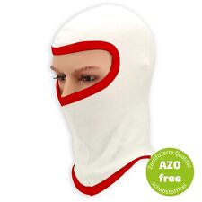 Sturmhaube Balaclava - Weiß/rot Mund- und Nasenschutz Ski Kart - Sonderpreis