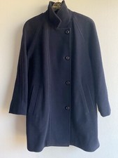 Gil Bret 42 Dicker Mantel Wolle/Kaschmir oversized Fischgrat samt Builtin Weste