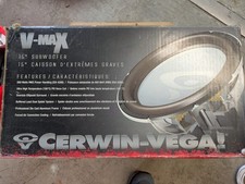  SUBWOOFER CERWIN-VEGA Orginal Verpackt 15 Zoll Doppelschingspule Silber