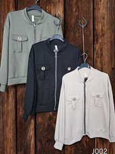 Damen Übergangsjacke Jacke Butterstoff Reißverschluss Gr.38/40/42 J002