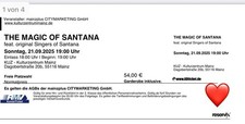Zwei Karten für SANTANA Konzert Mainz 21.09.2025