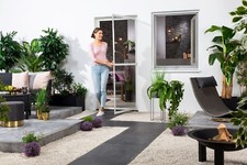 Alu-Insektenschutz-Tür "Compact" - Insektenschutztür für geringe Einbautiefe