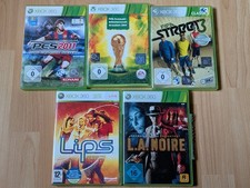 Xbox 360 Spielesammlung Konvolut Lips Fifa Street L.A.Noire WM2014 Soccer2011