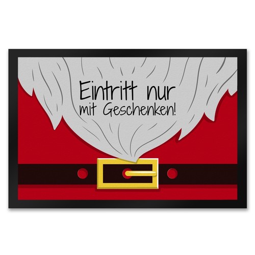 Weihnachtsmann fußmatte xxl - fußmatte,