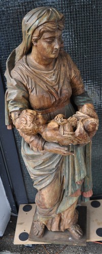 Antike alte heiligenfigur - alte,