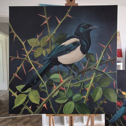 Leinwandgemälde vogelmotiv - leinwandgemälde,