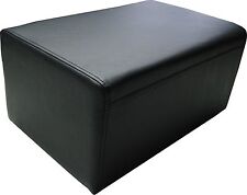 Schwarz Echt leder Hocker Sitzhocker 100% Rindsleder Sitzwürfel 60x40x40 Würfel